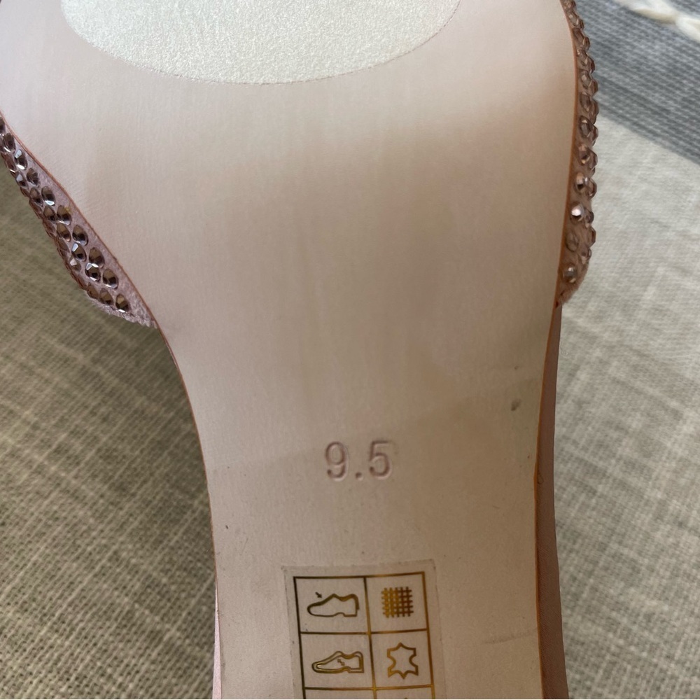 Jeffrey Campbell Zivote Slingback Pump Heels Light Pink Rose Satin Size 9.5 - Picture 8 of 8